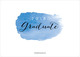Blue Graduate Swash Photo Graduation Invitations Image 2 of 5